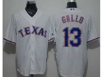 Texas Rangers #13 Joey Gallo White New Cool Base Stitched Baseball Jersey