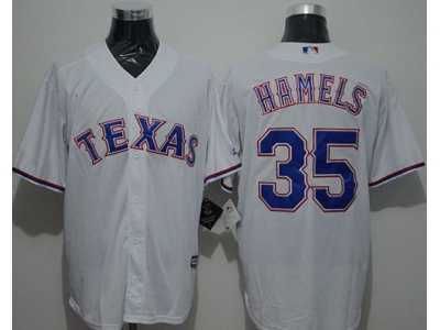 Texas Rangers #35 Cole Hamels White New Cool Base Stitched Baseball Jersey