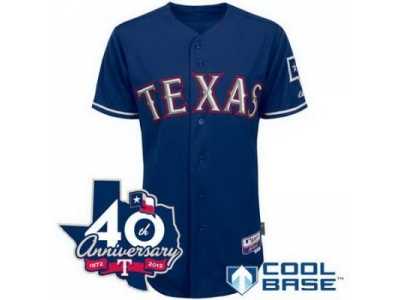 Texas Rangers Blank 2012 Cool Base Blue Jersey 40th Anniversary Patch