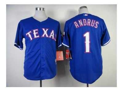 mlb jerseys texas rangers #1 andrus blue[2014 new]