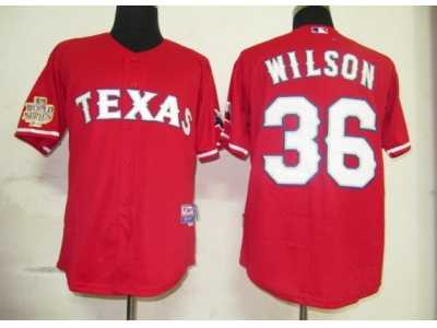 mlb texas rangers #36 wilson red