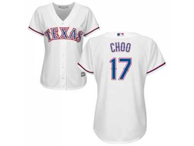 Women's Texas Rangers #17 Shin-Soo Choo White Home Stitched MLB Jersey