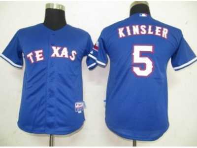 MLB youth Texas Rangers #5 Kinsler Blue