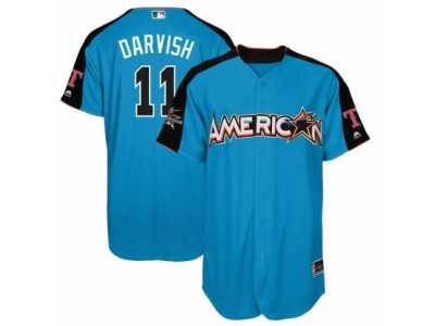 Youth Majestic Texas Rangers #11 Yu Darvish Replica Blue American League 2017 MLB All-Star MLB Jersey