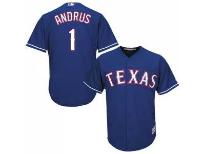 Youth Texas Rangers #1 Elvis Andrus Blue Cool Base Stitched MLB Jersey