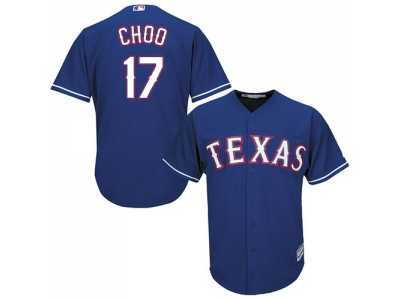 Youth Texas Rangers #17 Shin-Soo Choo Blue Cool Base Stitched MLB Jersey