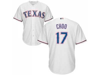 Youth Texas Rangers #17 Shin-Soo Choo White Cool Base Stitched MLB Jersey