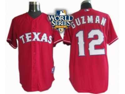 kids 2010 World Series Patch Texas Rangers #12 Guzman red