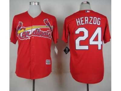 MLB St. Louis Cardinals #24 Whitey Herzog Red Cool Base Stitched Baseball jerseys