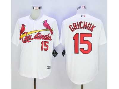 Men St Louis Cardinals #15 Randal Grichuk White New Cool Base Stitched MLB Jersey