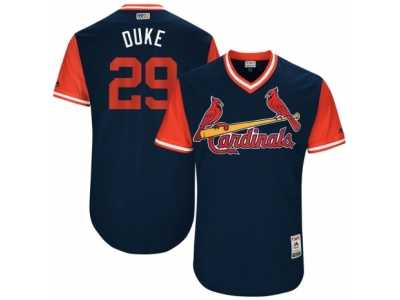 Men's 2017 Little League World Series Cardinals #29 Zach Duke Duke Navy Jersey