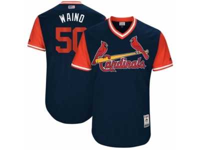 Men's 2017 Little League World Series Cardinals #50 Adam Wainwright Waino Navy Jersey