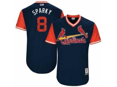 Men's 2017 Little League World Series Cardinals #8 Mike Leake Sparky Navy Jersey