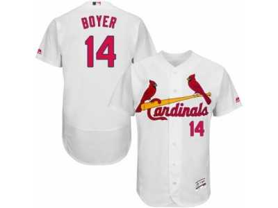 Men's Majestic St. Louis Cardinals #14 Ken Boyer White Flexbase Authentic Collection MLB Jersey