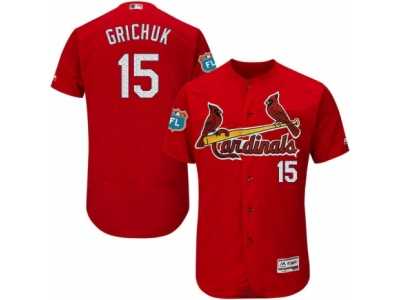 Men's Majestic St. Louis Cardinals #15 Randal Grichuk Red Flexbase Authentic Collection MLB Jersey