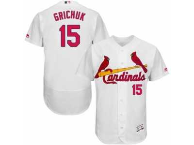 Men's Majestic St. Louis Cardinals #15 Randal Grichuk White Flexbase Authentic Collection MLB Jersey