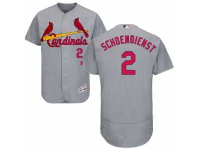 Men's Majestic St. Louis Cardinals #2 Red Schoendienst Grey Flexbase Authentic Collection MLB Jersey