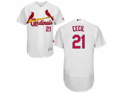 Men's Majestic St. Louis Cardinals #21 Brett Cecil White Flexbase Authentic Collection MLB Jersey