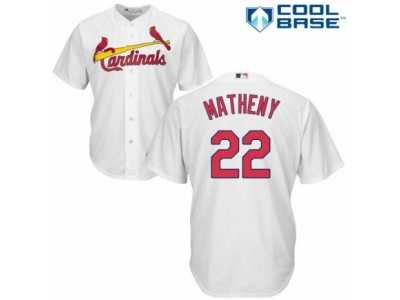 Men's Majestic St. Louis Cardinals #22 Mike Matheny Authentic White Home Cool Base MLB Jersey