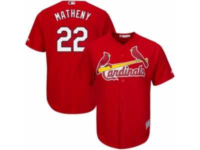 Men's Majestic St. Louis Cardinals #22 Mike Matheny Replica Red Alternate Cool Base MLB Jersey