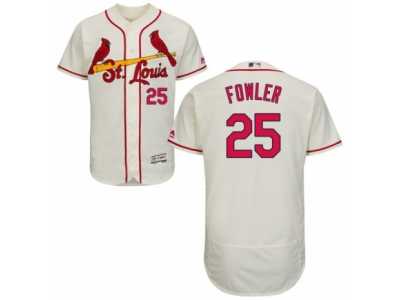 Men's Majestic St. Louis Cardinals #25 Dexter Fowler Cream Flexbase Authentic Collection MLB Jersey
