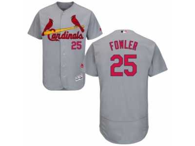 Men's Majestic St. Louis Cardinals #25 Dexter Fowler Grey Flexbase Authentic Collection MLB Jersey