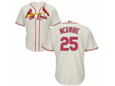 Men's Majestic St. Louis Cardinals #25 Mark McGwire Authentic Cream Alternate Cool Base MLB Jersey