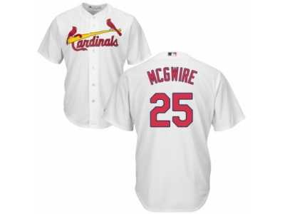 Men's Majestic St. Louis Cardinals #25 Mark McGwire Authentic White Home Cool Base MLB Jersey