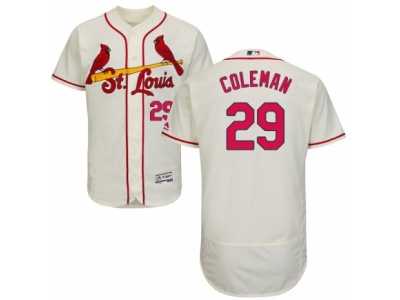 Men's Majestic St. Louis Cardinals #29 Vince Coleman Cream Flexbase Authentic Collection MLB Jersey