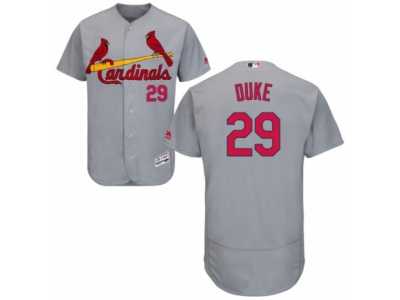 Men's Majestic St. Louis Cardinals #29 Zach Duke Grey Flexbase Authentic Collection MLB Jersey