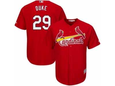 Men's Majestic St. Louis Cardinals #29 Zach Duke Replica Red Cool Base MLB Jersey