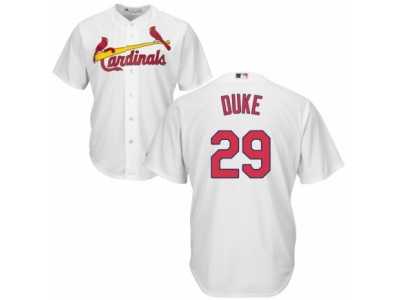 Men's Majestic St. Louis Cardinals #29 Zach Duke Replica White Home Cool Base MLB Jersey