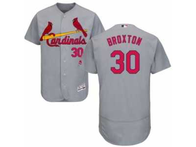 Men's Majestic St. Louis Cardinals #30 Jonathan Broxton Grey Flexbase Authentic Collection MLB Jersey