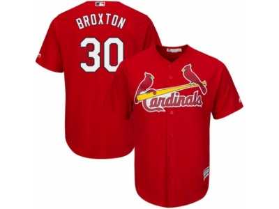 Men's Majestic St. Louis Cardinals #30 Jonathan Broxton Replica Red Cool Base MLB Jersey