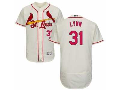 Men's Majestic St. Louis Cardinals #31 Lance Lynn Cream Flexbase Authentic Collection MLB Jersey
