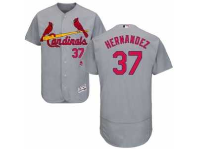 Men\'s Majestic St. Louis Cardinals #37 Keith Hernandez Grey Flexbase Authentic Collection MLB Jersey
