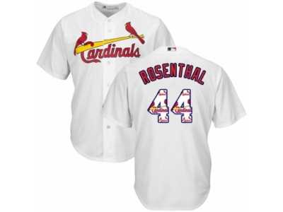 Men's Majestic St. Louis Cardinals #44 Trevor Rosenthal Authentic White Team Logo Fashion Cool Base MLB Jersey