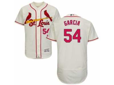 Men's Majestic St. Louis Cardinals #54 Jamie Garcia Cream Flexbase Authentic Collection MLB Jersey