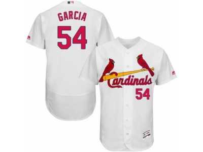 Men's Majestic St. Louis Cardinals #54 Jamie Garcia White Flexbase Authentic Collection MLB Jersey
