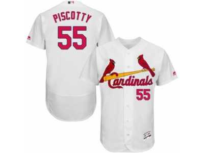 Men's Majestic St. Louis Cardinals #55 Stephen Piscotty White Flexbase Authentic Collection MLB Jersey