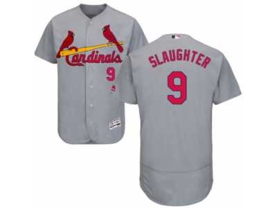 Men's Majestic St. Louis Cardinals #9 Enos Slaughter Grey Flexbase Authentic Collection MLB Jersey