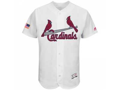 Men's St. Louis Cardinals Blank White Stitched 2016 Fashion Stars & Stripes Flex Base Baseball Jersey