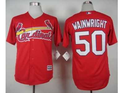 St. Louis Cardinals #50 Adam Wainwright Red Cool Base Stitched Baseball Jersey