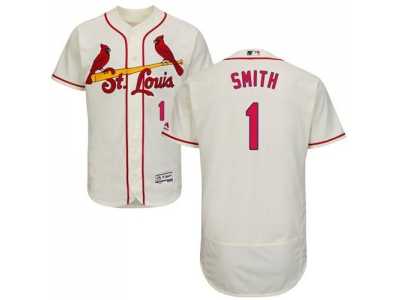 St.Louis Cardinals #1 Ozzie Smith Cream Flexbase Authentic Collection Stitched Baseball Jersey