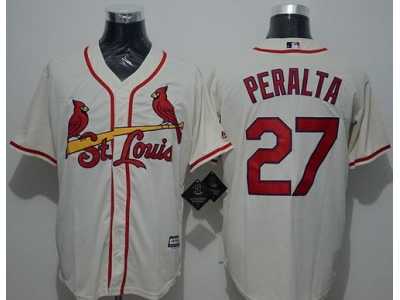 St.Louis Cardinals #27 Jhonny Peralta Cream New Cool Base Stitched MLB Jersey