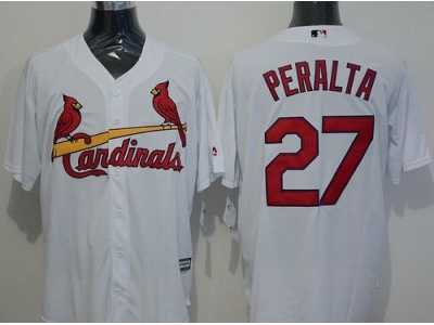 St.Louis Cardinals #27 Jhonny Peralta White New Cool Base Stitched MLB Jersey