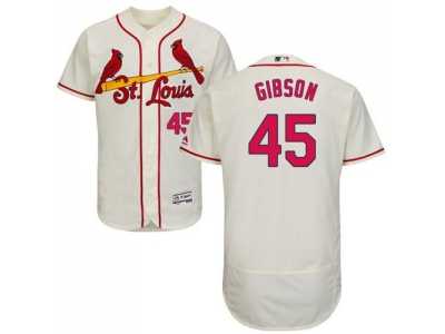 St.Louis Cardinals #45 Bob Gibson Cream Flexbase Authentic Collection Stitched Baseball Jersey