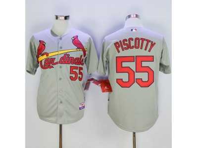St.Louis Cardinals #55 Stephen Piscotty Grey Cool Base Stitched Baseball Jersey