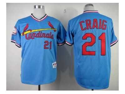 mlb jerseys st. louis cardinals #21 craig blue m&n