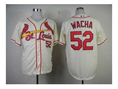 mlb jerseys st. louis cardinals #52 wacha cream[new]